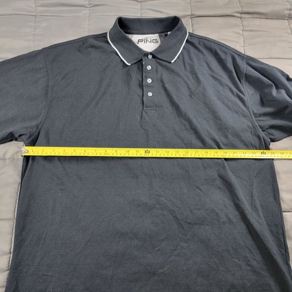 Ping Mens XL Black Short Sleeve Golf Polo Kingdom Partners 4th Golf Tournament - Picture 5 of 8